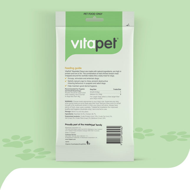 VitaPet - Chewz Chicken Wrapped Rawhide Twist Dog Treat (7pk)