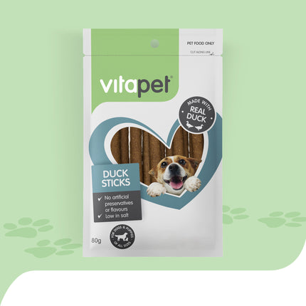 VitaPet - JerHigh Duck Sticks Dog Treats (80g)