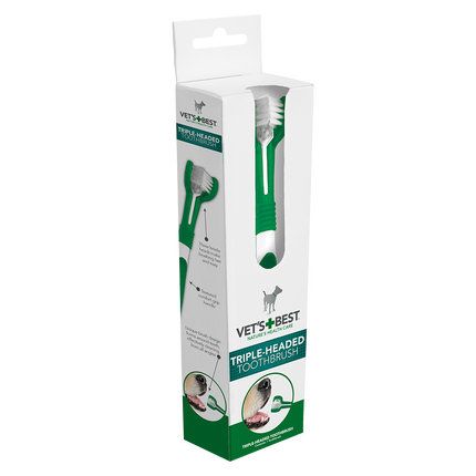 Vet's Best - Advanced Triple-Head Toothbrush